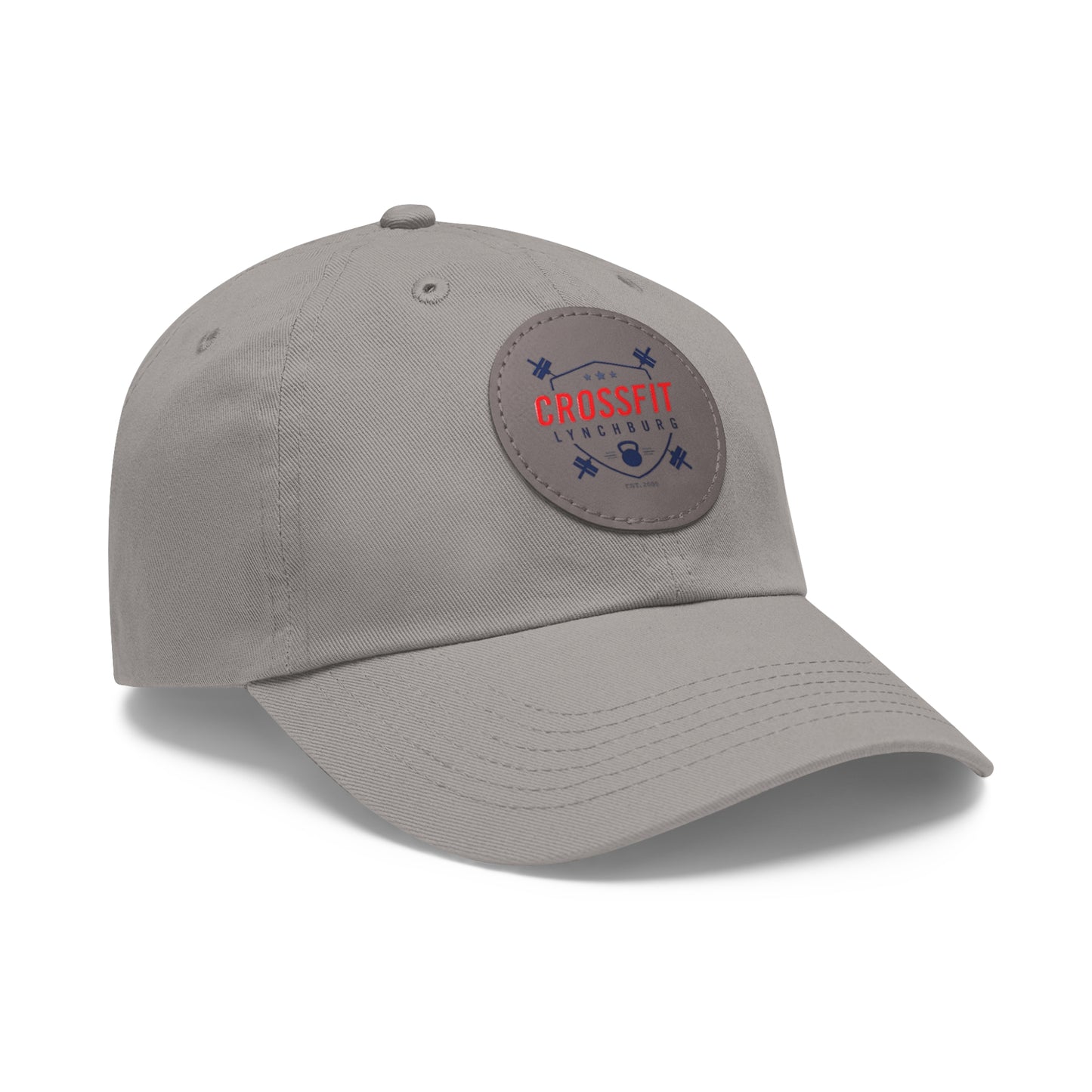 CrossFit Lynchburg Dad Hat with Leather Patch (Round)