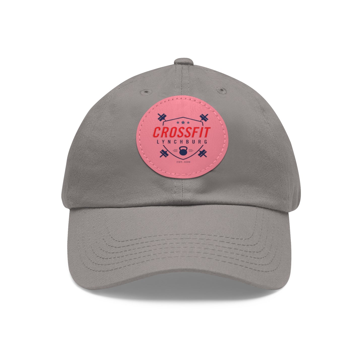 CrossFit Lynchburg Dad Hat with Leather Patch (Round)