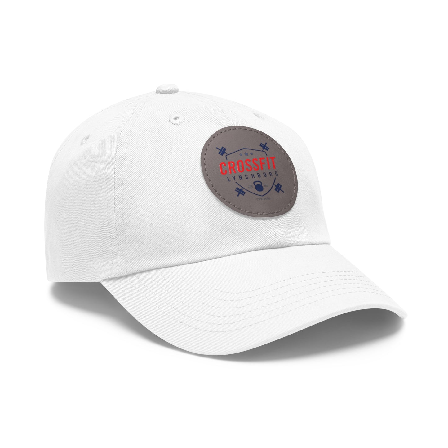 CrossFit Lynchburg Dad Hat with Leather Patch (Round)