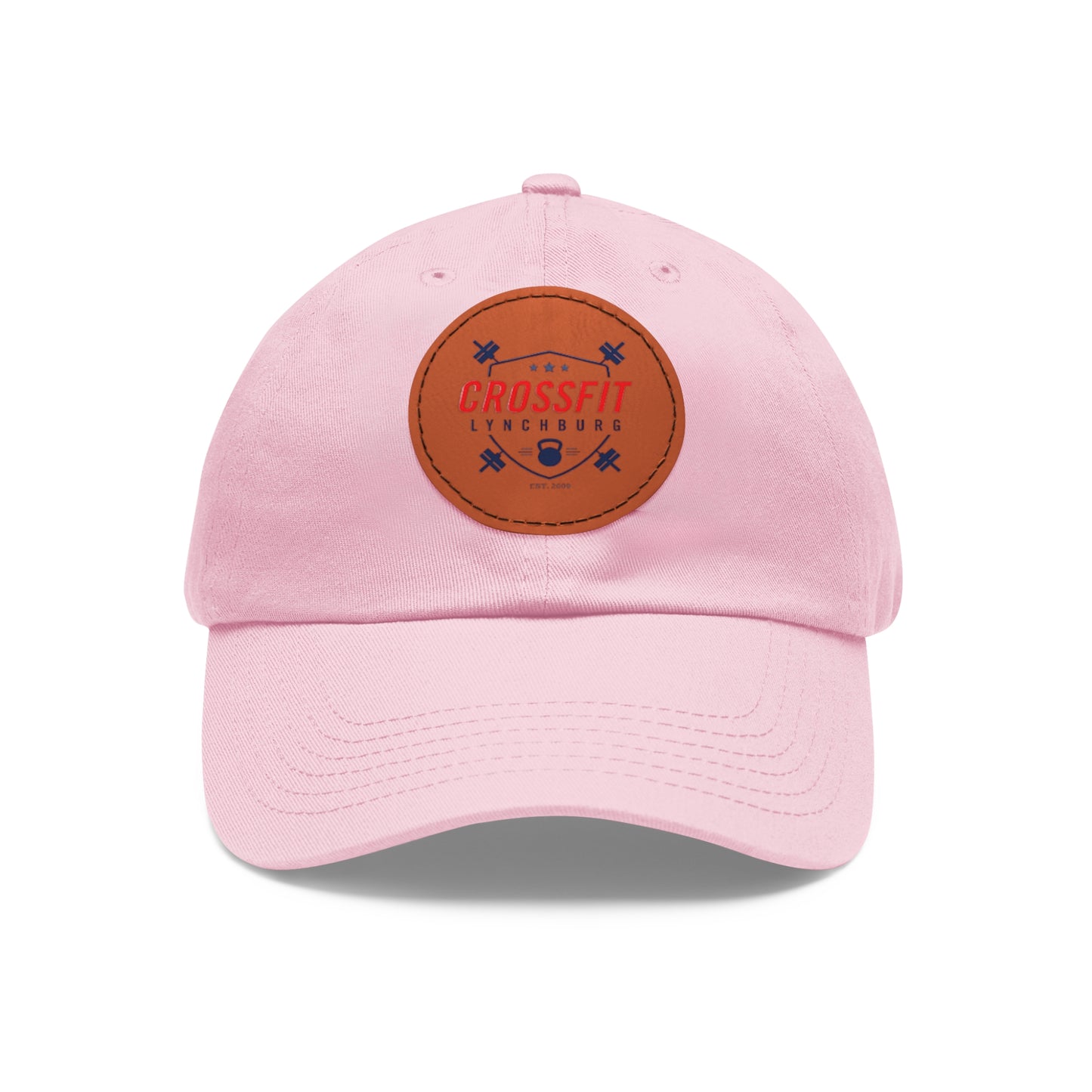 CrossFit Lynchburg Dad Hat with Leather Patch (Round)