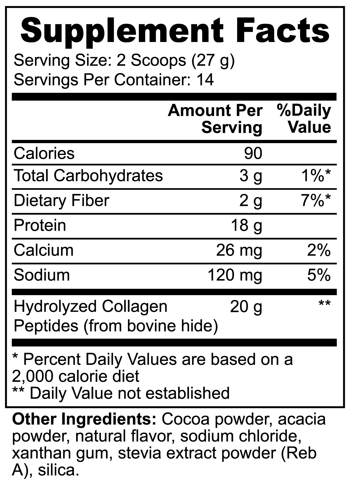 Grass-Fed Collagen Peptides Powder (Chocolate)