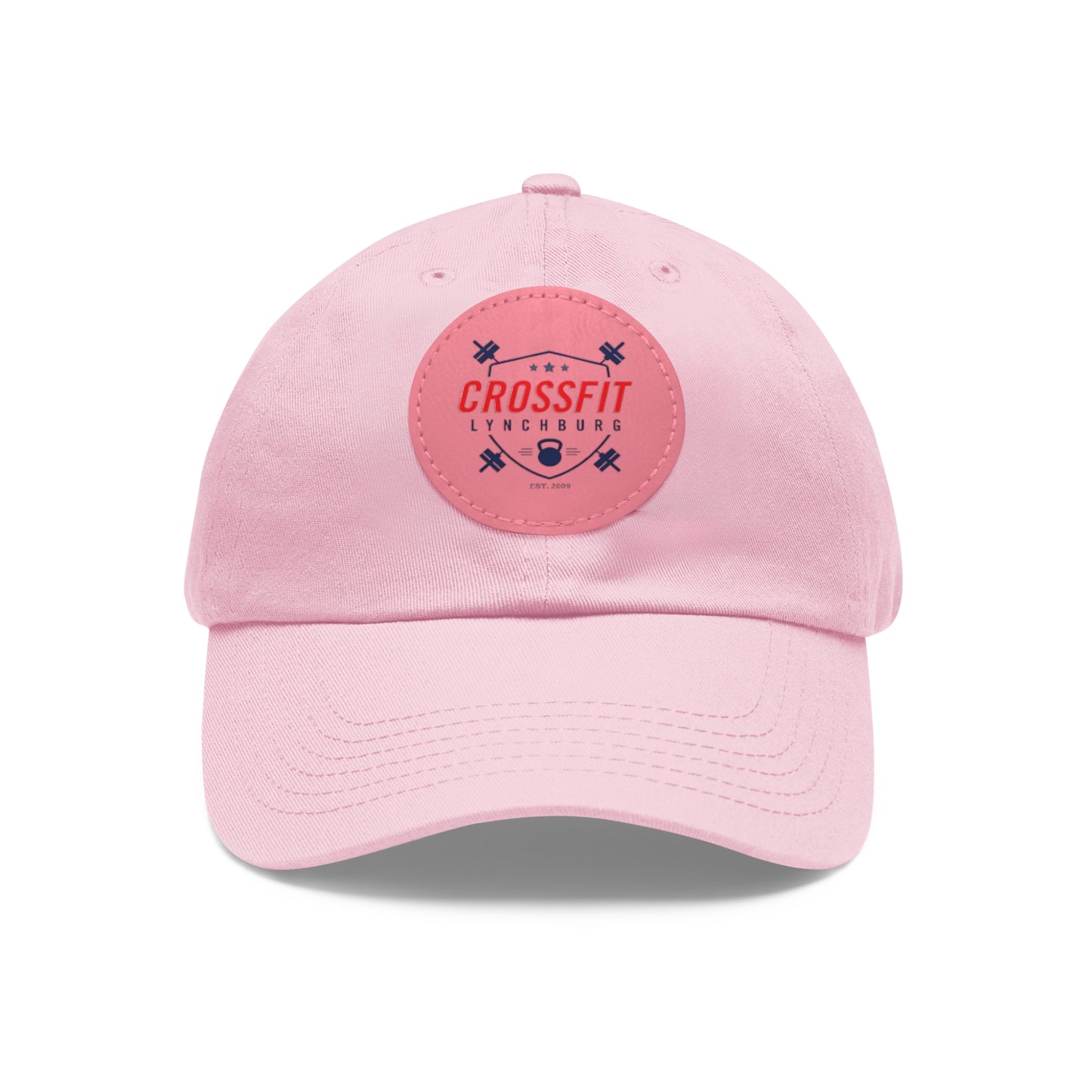 CrossFit Lynchburg Dad Hat with Leather Patch (Round)