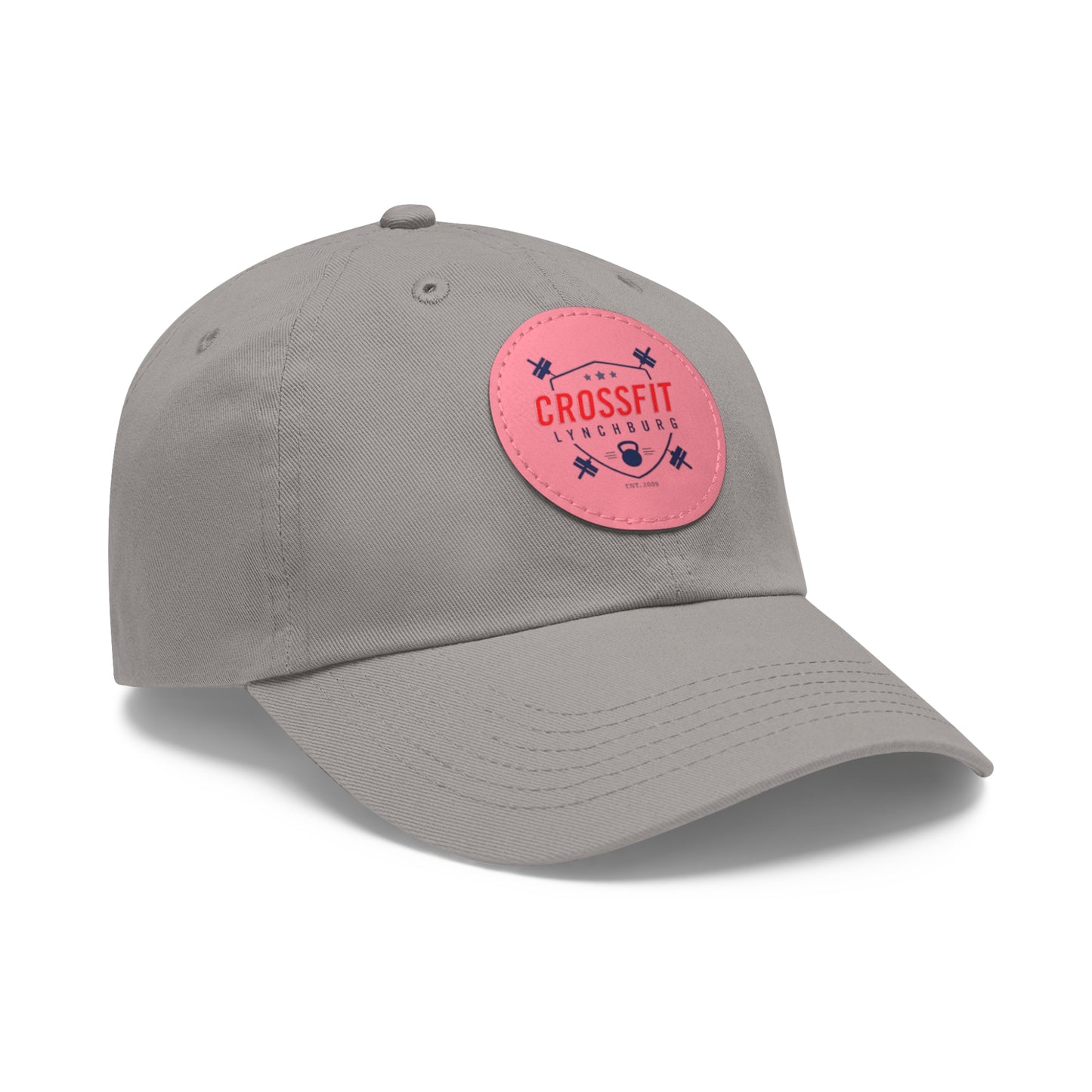 CrossFit Lynchburg Dad Hat with Leather Patch (Round)