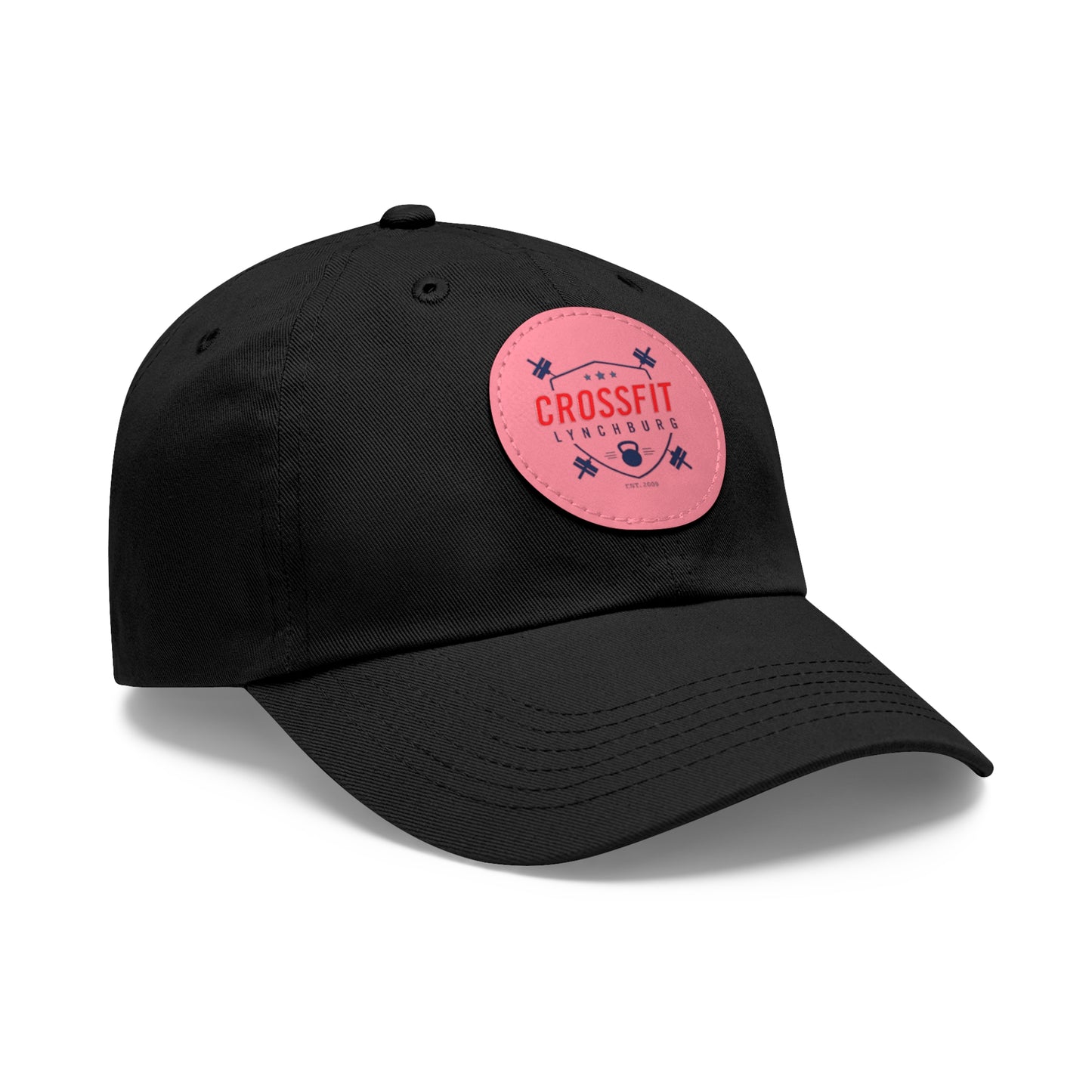 CrossFit Lynchburg Dad Hat with Leather Patch (Round)