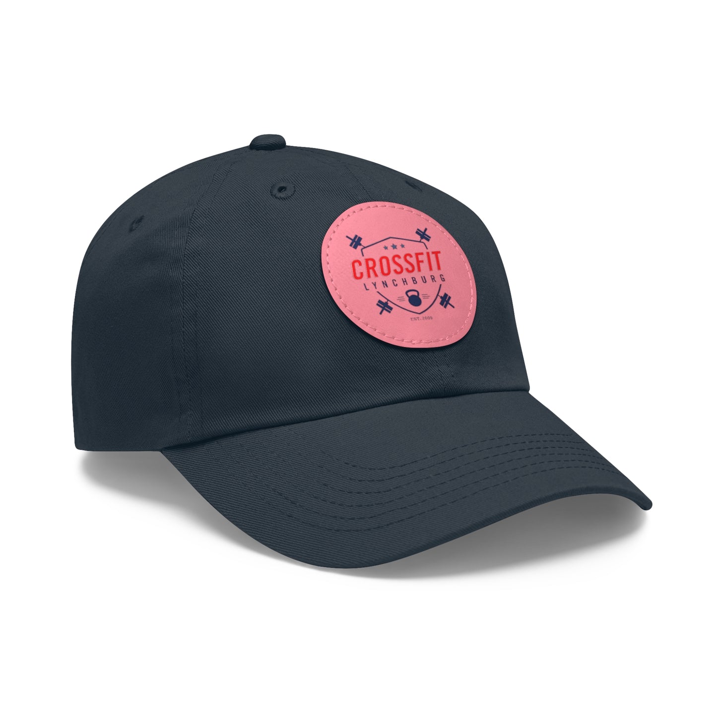 CrossFit Lynchburg Dad Hat with Leather Patch (Round)