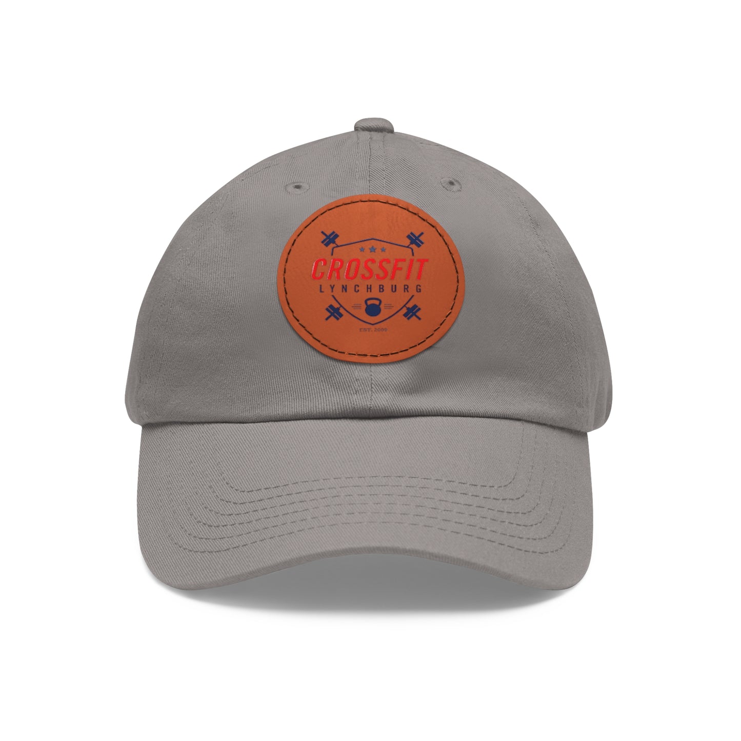 CrossFit Lynchburg Dad Hat with Leather Patch (Round)