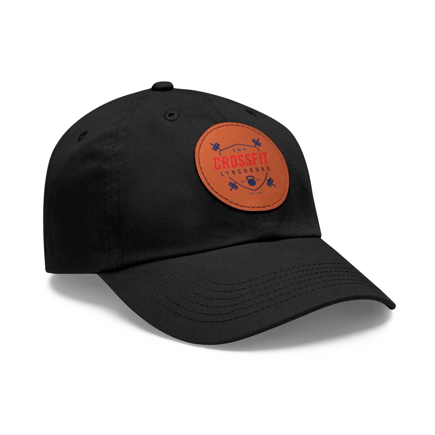 CrossFit Lynchburg Dad Hat with Leather Patch (Round)